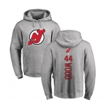 Hockey New Jersey Devils #44 Miles Wood Ash Backer Pullover Hoodie