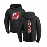 Hockey New Jersey Devils #44 Miles Wood Black Backer Pullover Hoodie