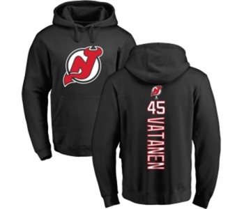 Hockey New Jersey Devils #45 Sami Vatanen Black Backer Pullover Hoodie