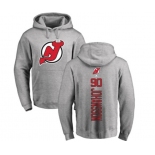 Hockey New Jersey Devils #90 Marcus Johansson Ash Backer Pullover Hoodie