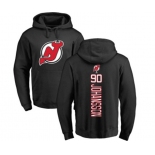 Hockey New Jersey Devils #90 Marcus Johansson Black Backer Pullover Hoodie