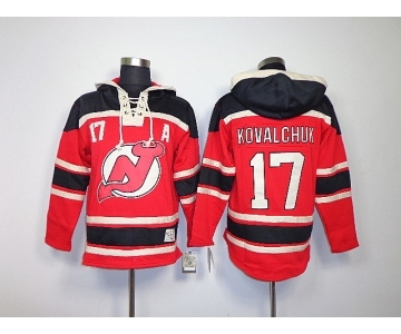 nhl jerseys new jersey devils #17 kovalchuk red[pullover hooded sweatshirt] patch A]