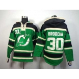 nhl jerseys new jersey devils #30 brodeur green[pullover hooded sweatshirt]