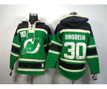 nhl jerseys new jersey devils #30 brodeur green[pullover hooded sweatshirt]