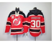 nhl jerseys new jersey devils #30 brodeur red[pullover hooded sweatshirt]