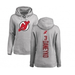 Hockey Women New Jersey Devils #3 Ken Daneyko Ash Backer Pullover Hoodie