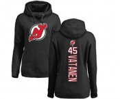 Hockey Women New Jersey Devils #45 Sami Vatanen Black Backer Pullover Hoodie