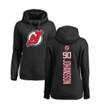 Hockey Women New Jersey Devils #90 Marcus Johansson Black Backer Pullover Hoodie