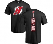 Hockey New Jersey Devils #1 Keith Kinkaid Black Backer T-Shirt