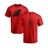 Hockey New Jersey Devils #1 Keith Kinkaid Red One Color Backer T-Shirt