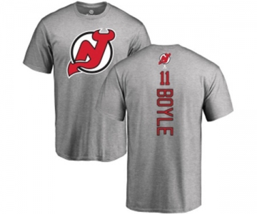 Hockey New Jersey Devils #11 Brian Boyle Ash Backer T-Shirt