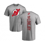 Hockey New Jersey Devils #12 Ben Lovejoy Ash Backer T-Shirt