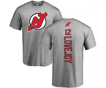 Hockey New Jersey Devils #12 Ben Lovejoy Ash Backer T-Shirt