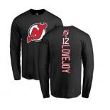 Hockey New Jersey Devils #12 Ben Lovejoy Black Backer Long Sleeve T-Shirt