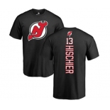 Hockey New Jersey Devils #13 Nico Hischier Black Backer T-Shirt