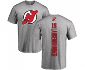 Hockey New Jersey Devils #15 Jamie Langenbrunner Ash Backer T-Shirt