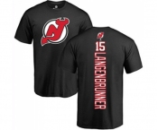 Hockey New Jersey Devils #15 Jamie Langenbrunner Black Backer T-Shirt