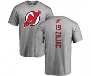 Hockey New Jersey Devils #19 Travis Zajac Ash Backer T-Shirt