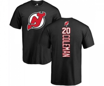 Hockey New Jersey Devils #20 Blake Coleman Black Backer T-Shirt