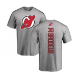 Hockey New Jersey Devils #30 Martin Brodeur Ash Backer T-Shirt