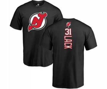 Hockey New Jersey Devils #31 Eddie Lack Black Backer T-Shirt