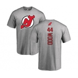 Hockey New Jersey Devils #44 Miles Wood Ash Backer T-Shirt