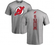 Hockey New Jersey Devils #6 Andy Greene Ash Backer T-Shirt