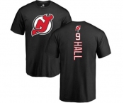 Hockey New Jersey Devils #9 Taylor Hall Black Backer T-Shirt