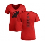 Hockey Women New Jersey Devils #16 Steve Santini Red One Color Backer T-Shirt