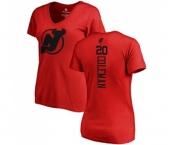 Hockey Women New Jersey Devils #20 Blake Coleman Red One Color Backer T-Shirt