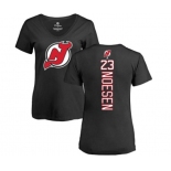 Hockey Women New Jersey Devils #23 Stefan Noesen Black Backer T-Shirt