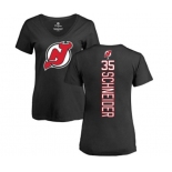 Hockey Women New Jersey Devils #35 Cory Schneider Black Backer T-Shirt