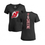 Hockey Women New Jersey Devils #6 Andy Greene Black Backer T-Shirt