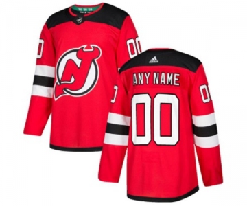 New Jersey Devils Customized Authentic Red Home Hockey Jersey