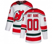 New Jersey Devils Customized Authentic White Alternate Hockey Jersey