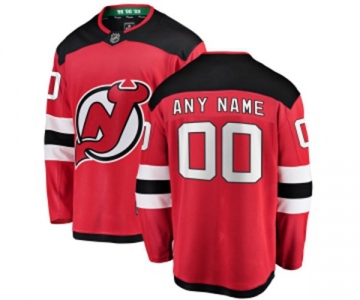 New Jersey Devils Customized Fanatics Branded Red Home Breakaway Hockey Jersey