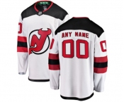 New Jersey Devils Customized Fanatics Branded White Away Breakaway Hockey Jersey