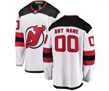 New Jersey Devils Customized Fanatics Branded White Away Breakaway Hockey Jersey