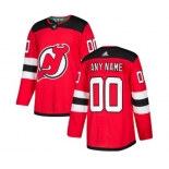 New Jersey Devils Customized Premier Red Home Hockey Jersey