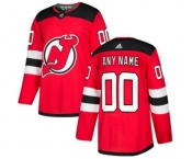 New Jersey Devils Customized Premier Red Home Hockey Jersey