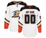 Anaheim Ducks Customized Authentic White Away Hockey Jersey