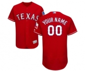 Men's Texas Rangers Customized Red Alternate Flex Base Authentic Collection Baseball Jersey