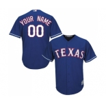 Men's Texas Rangers Customized Replica Royal Blue Alternate 2 Cool Base Baseball Jersey