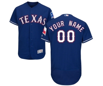 Men's Texas Rangers Customized Royal Blue Alternate Flex Base Authentic Collection Baseball Jersey