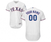 Men's Texas Rangers Customized White Home Flex Base Authentic Collection Baseball Jersey