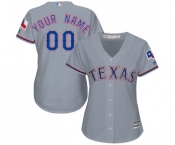 Women's Texas Rangers Customized Authentic Grey Road Cool Base Baseball Jersey