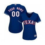 Women's Texas Rangers Customized Authentic Royal Blue Alternate 2 Cool Base Baseball Jersey