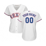 Women's Texas Rangers Customized Authentic White Home Cool Base Baseball Jersey