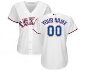 Women's Texas Rangers Customized Authentic White Home Cool Base Baseball Jersey