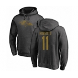 Football Baltimore Ravens #11 Seth Roberts Ash One Color Pullover Hoodie